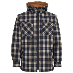 mens-heavyweight-warm-hooded-check-sherpa-fleece
