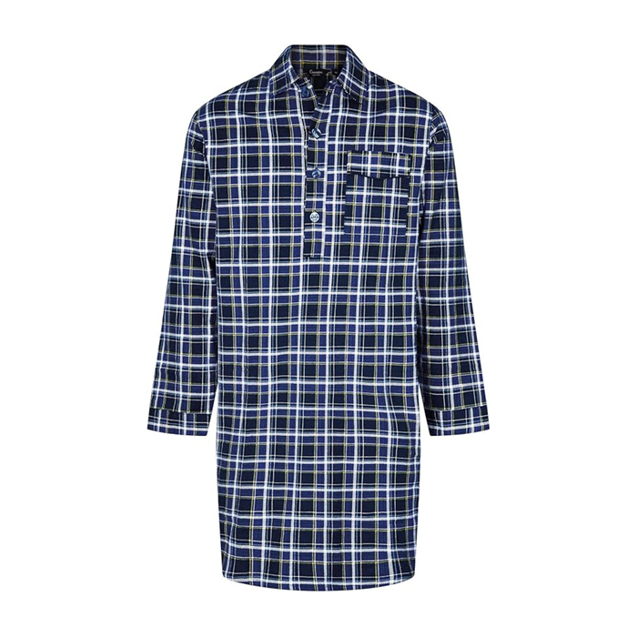 Champion Mens Brushed Cotton Canterbury Checked Nightshirt Sleepwear