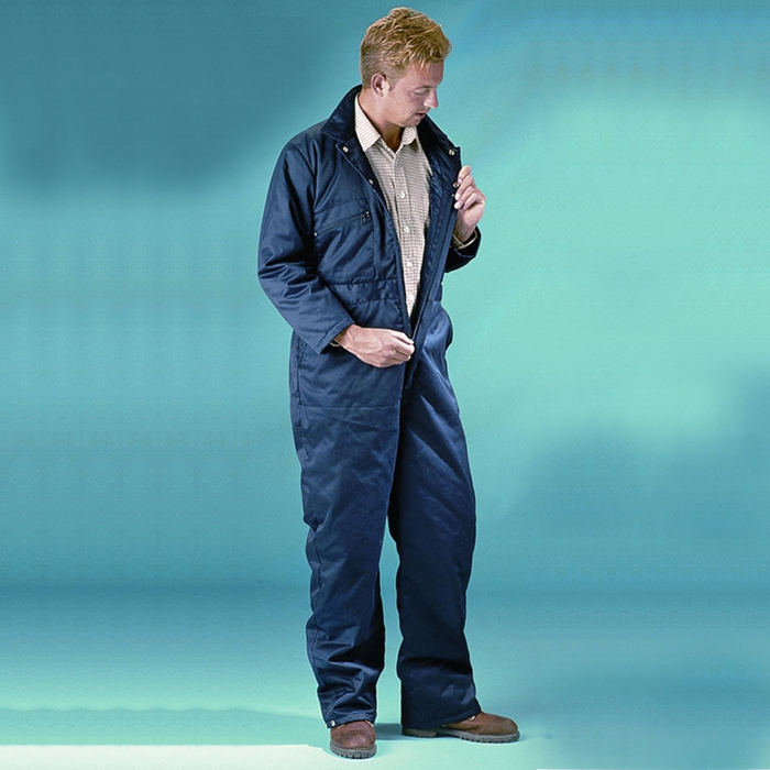 Castle Quilted Zip Front with Cover Placket Boiler Suit