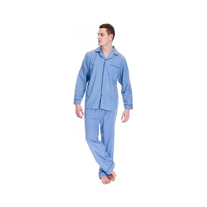 mens-easy-care-polycotton-classic-long-pyjama-lounge-wear